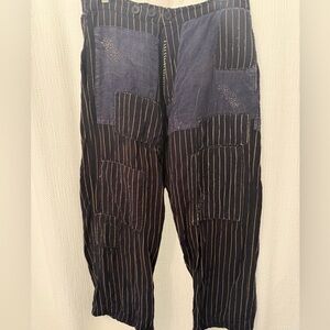 Magnolia Pearl navy pinstripe trouser.